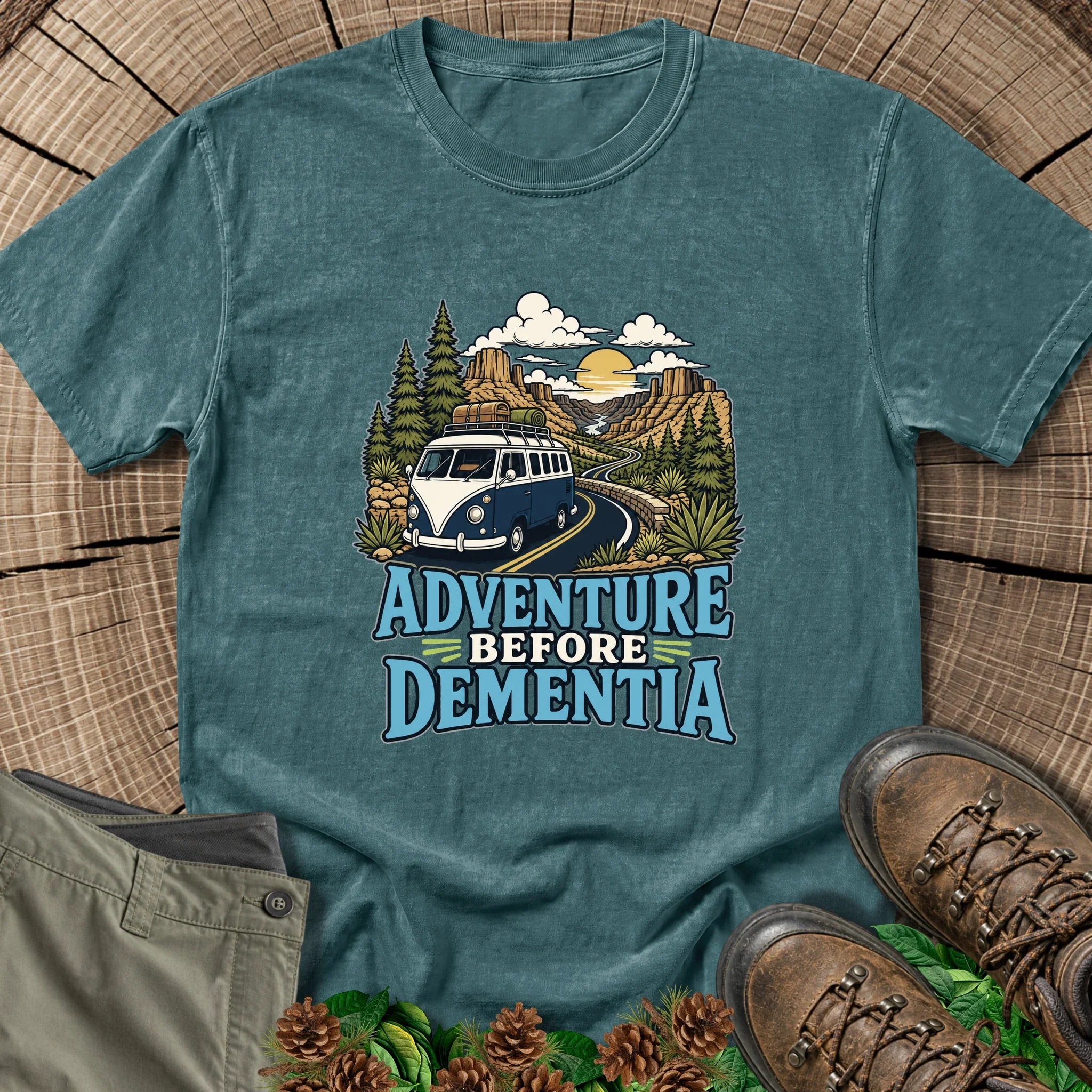 Adventure Before Dementia T-Shirt in Blue Spruce