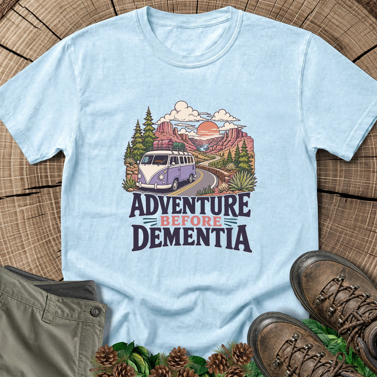 Adventure Before Dementia T-Shirt in Chambray