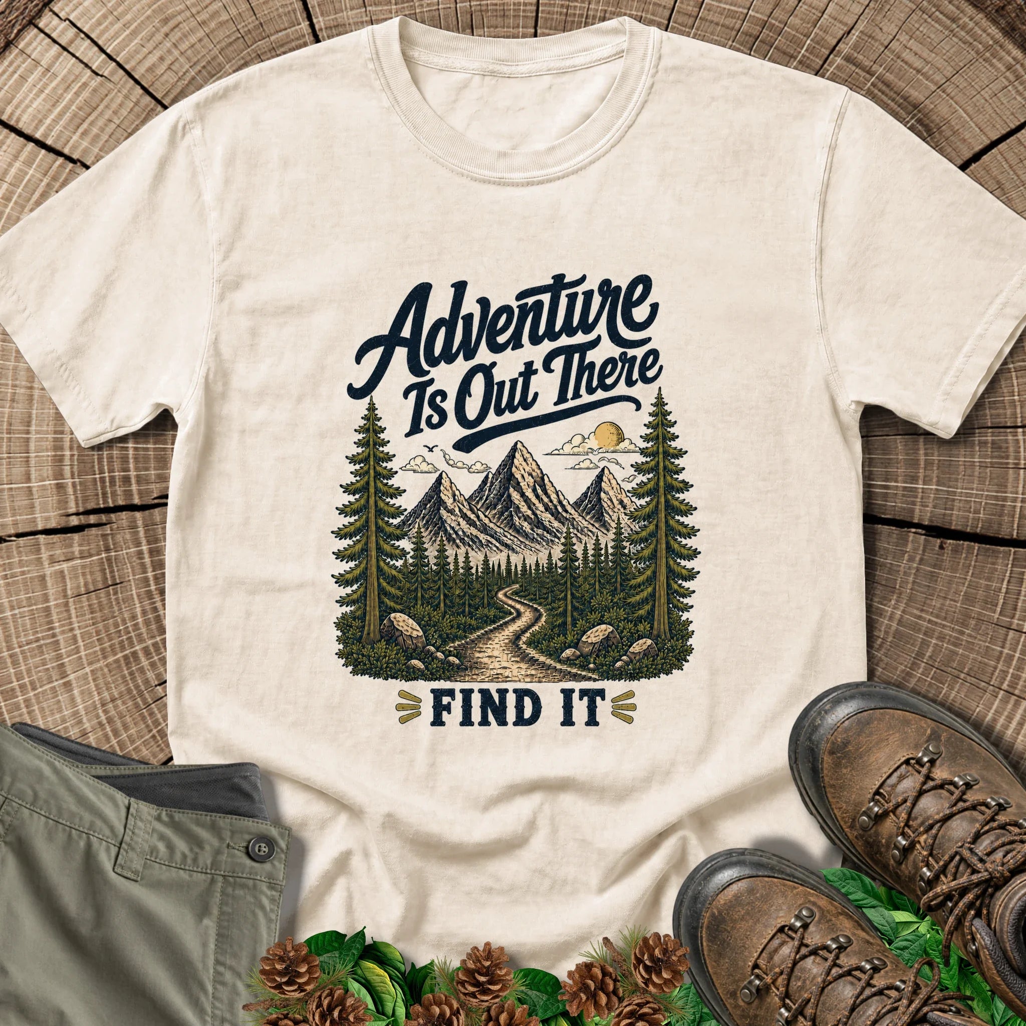 Adventure Is Out There T-Shirt in Ivory
