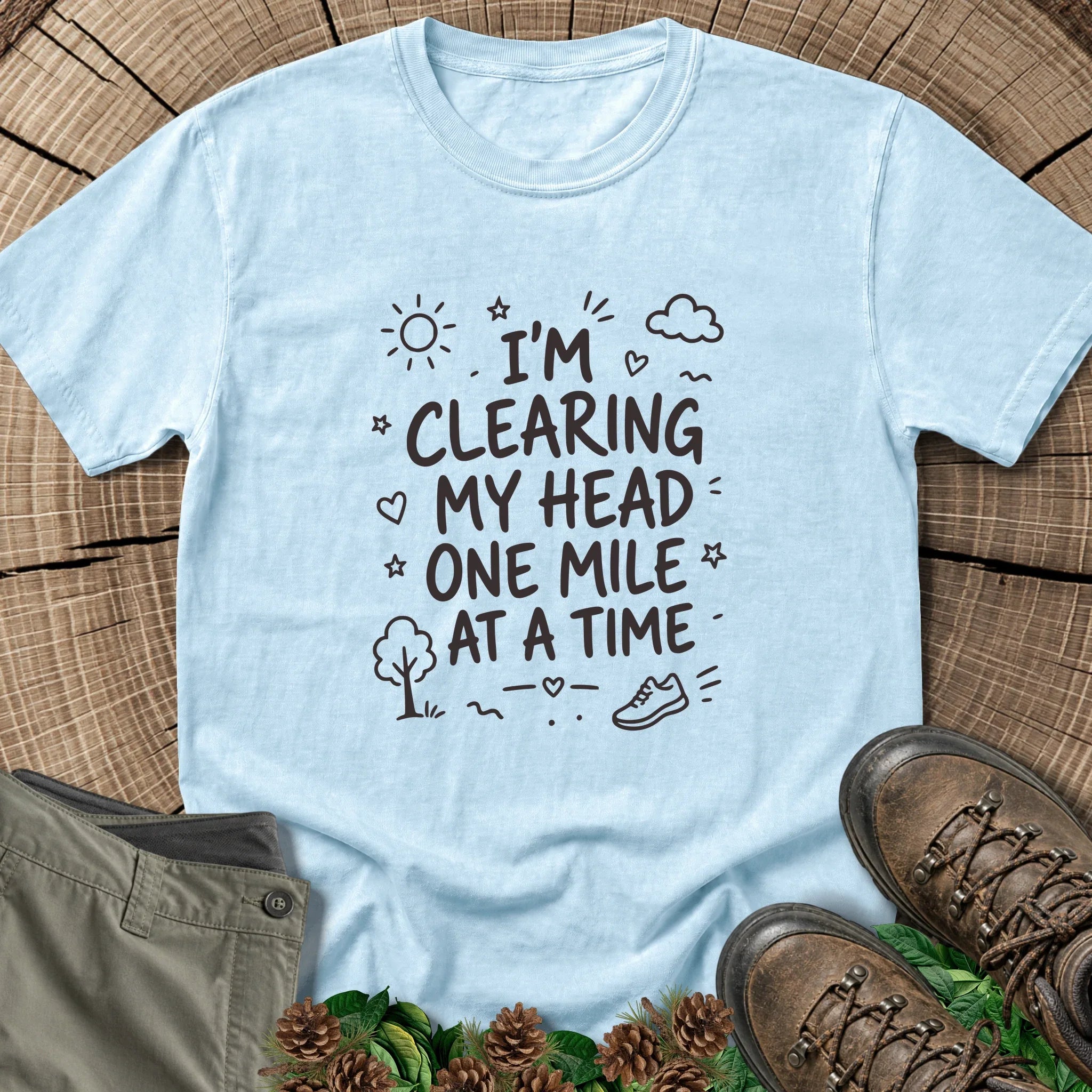 Clearing My Head T-Shirt in Chambray