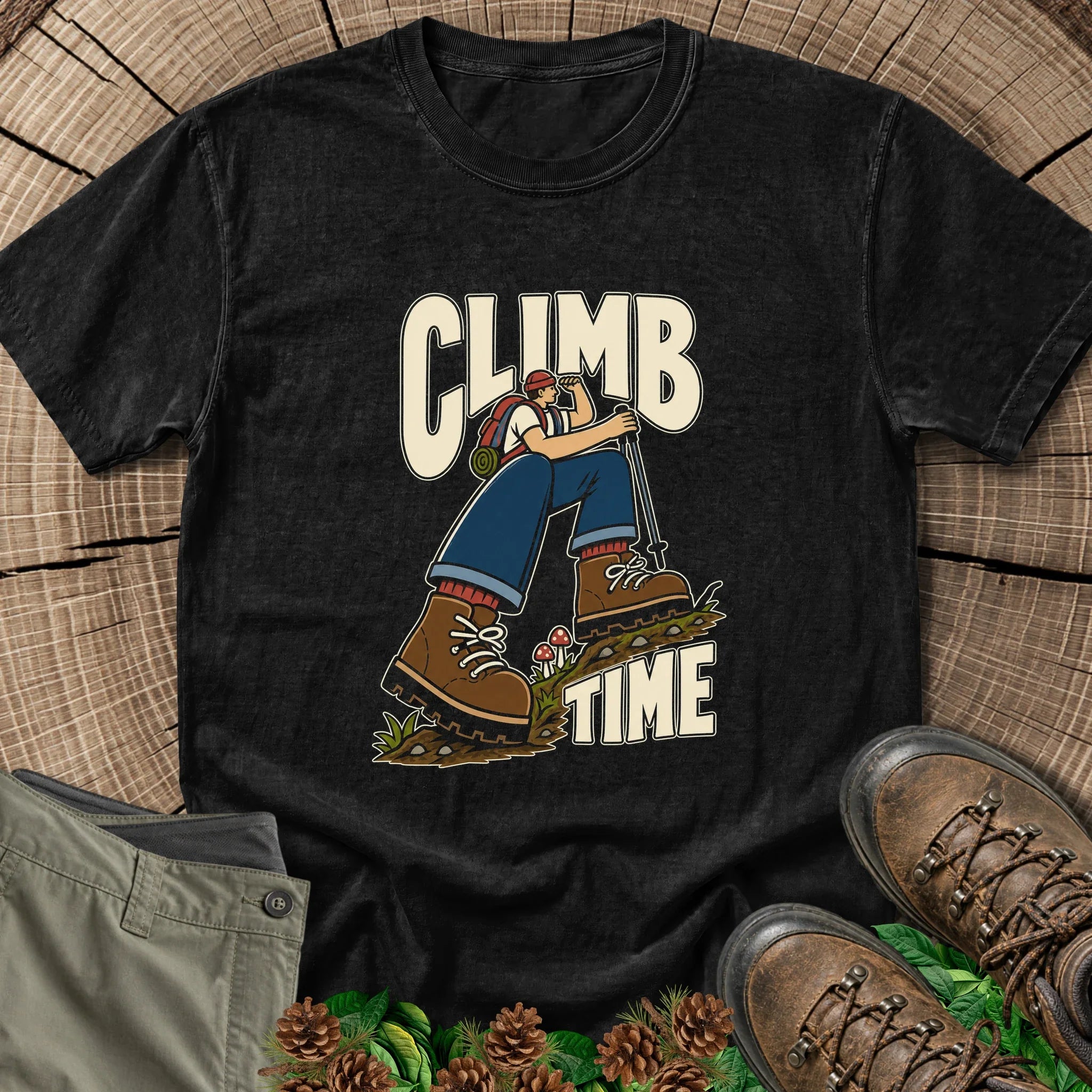 Climb Time T-Shirt in Black