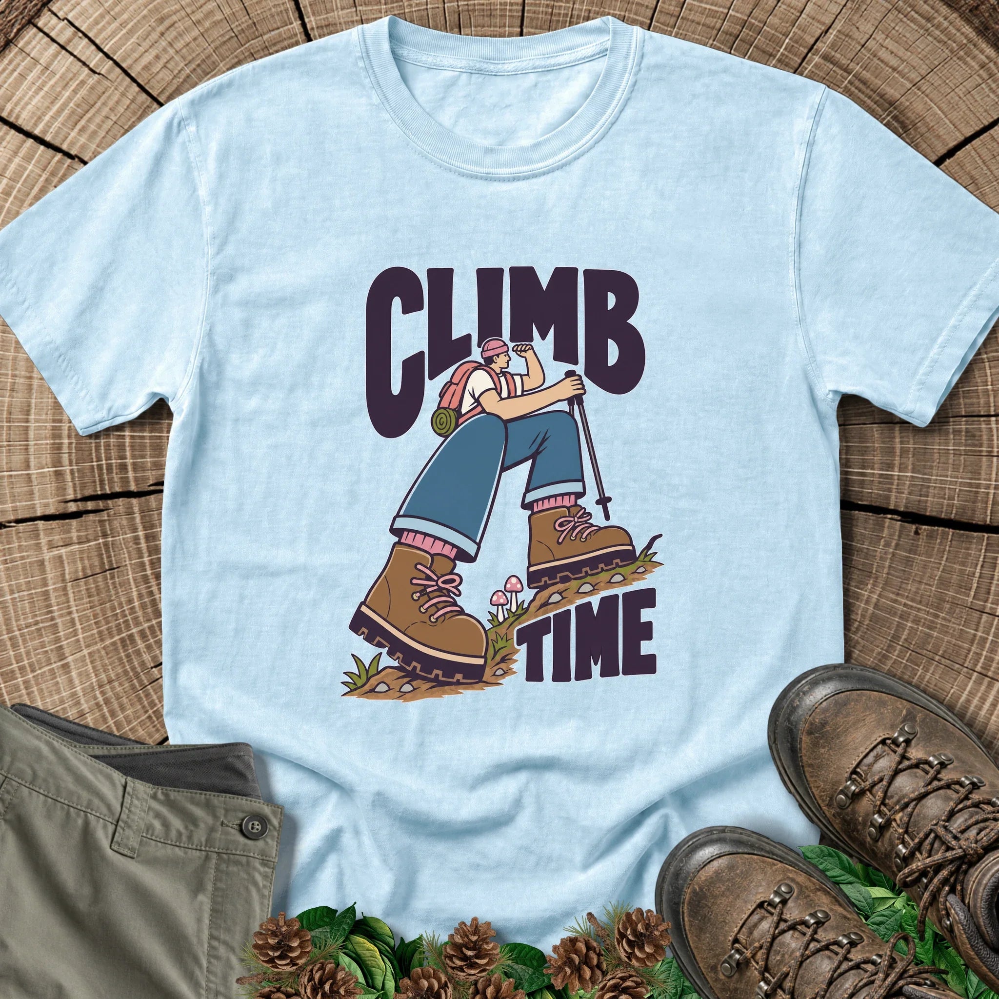 Climb Time T-Shirt in Chambray