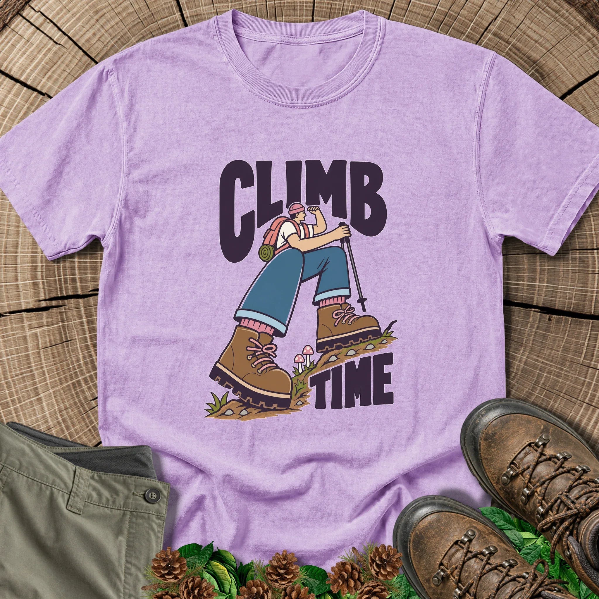 Climb Time T-Shirt in Orchid