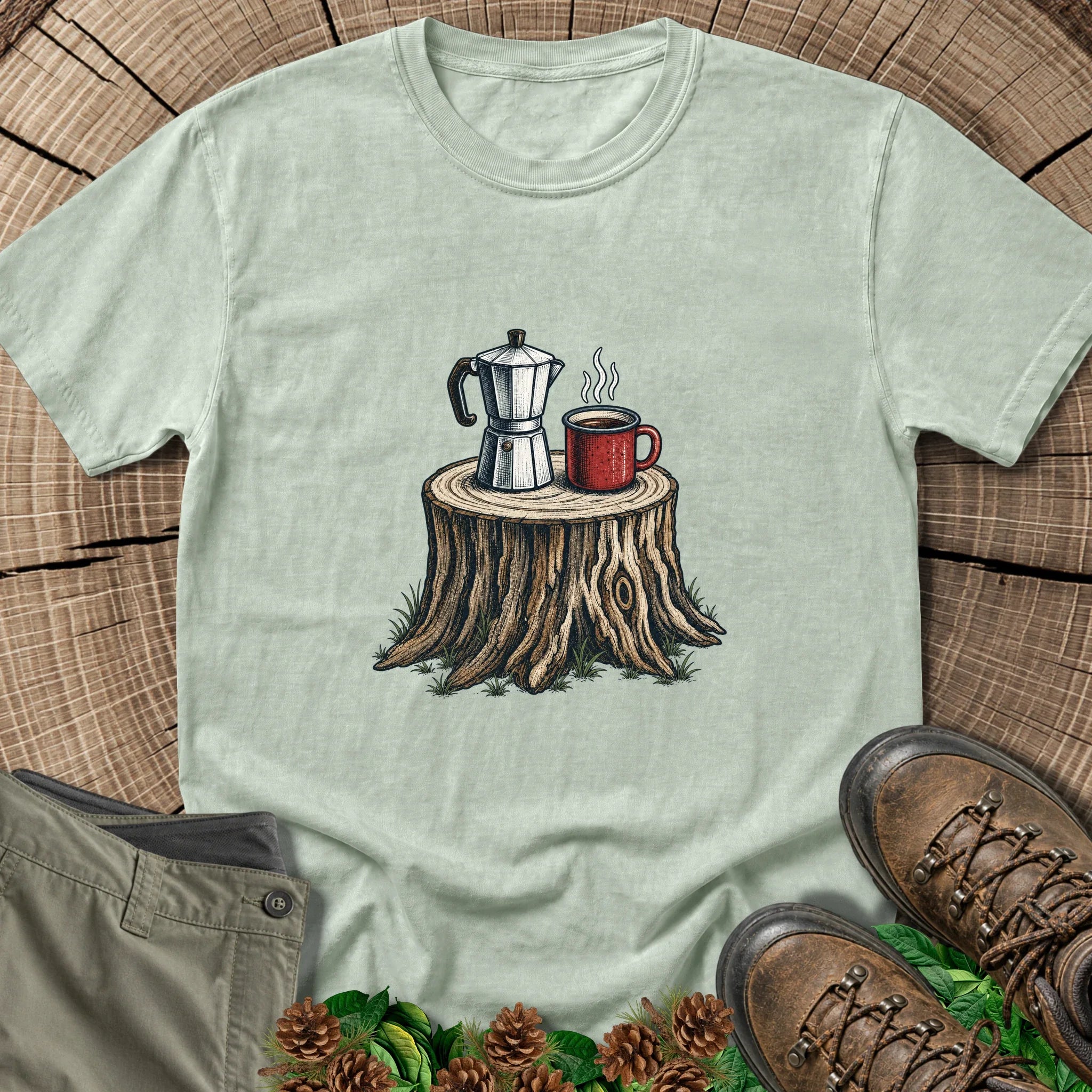 Camp Coffee T-Shirt in Bay