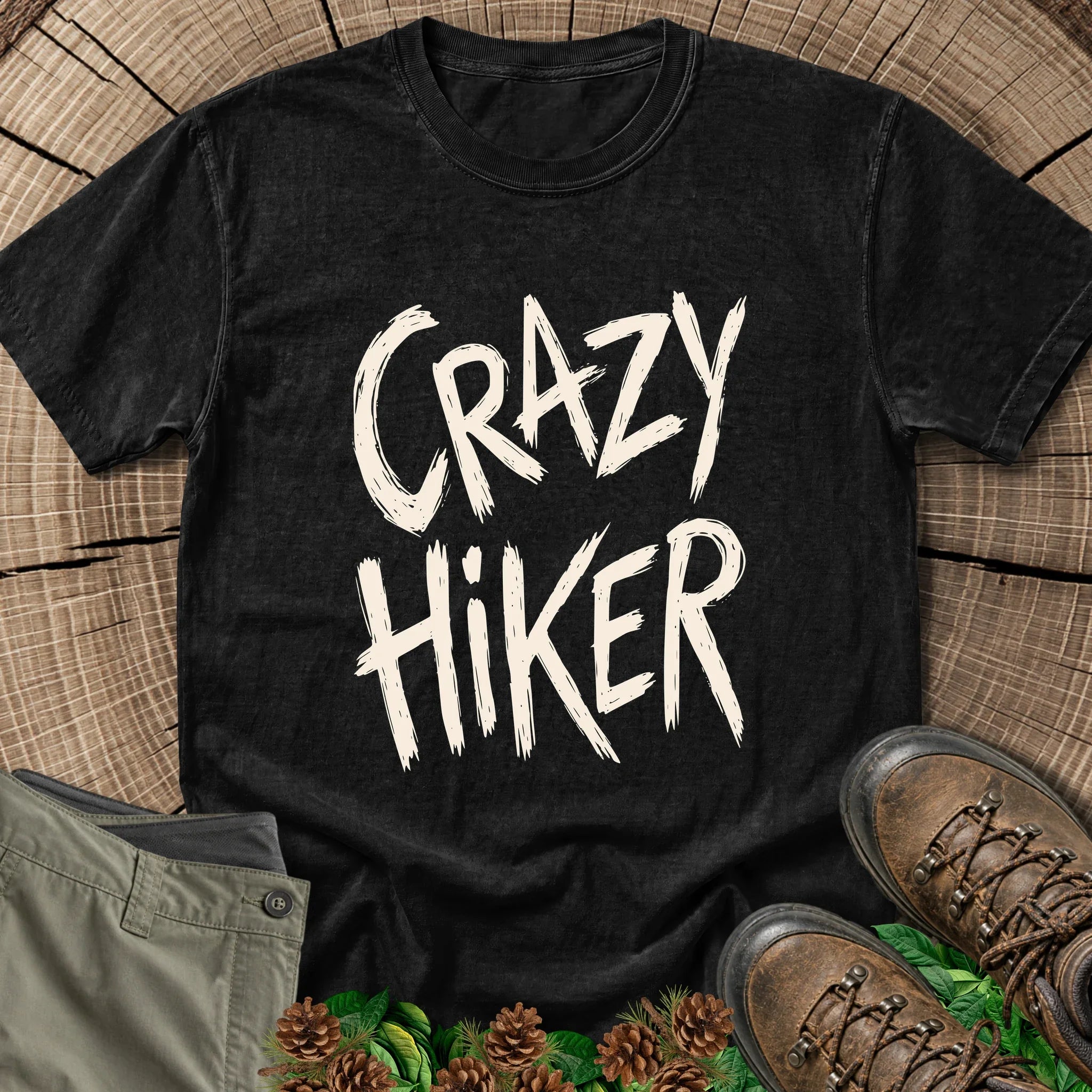 Crazy Hiker 1 T-Shirt in Black