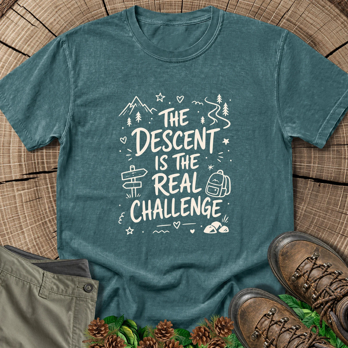 The Descent T-Shirt in Blue Spruce