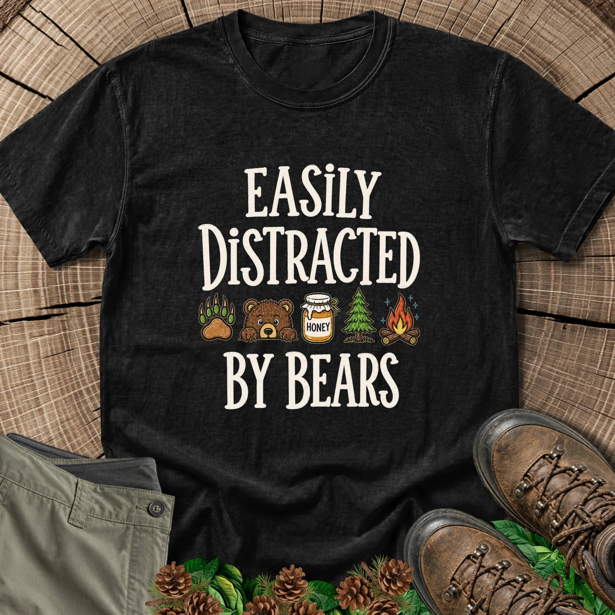 Easily Distracted T-Shirt in Black