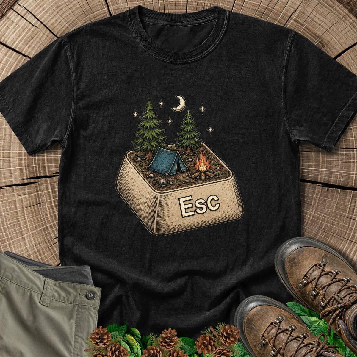 "Escape" T-Shirt in Black