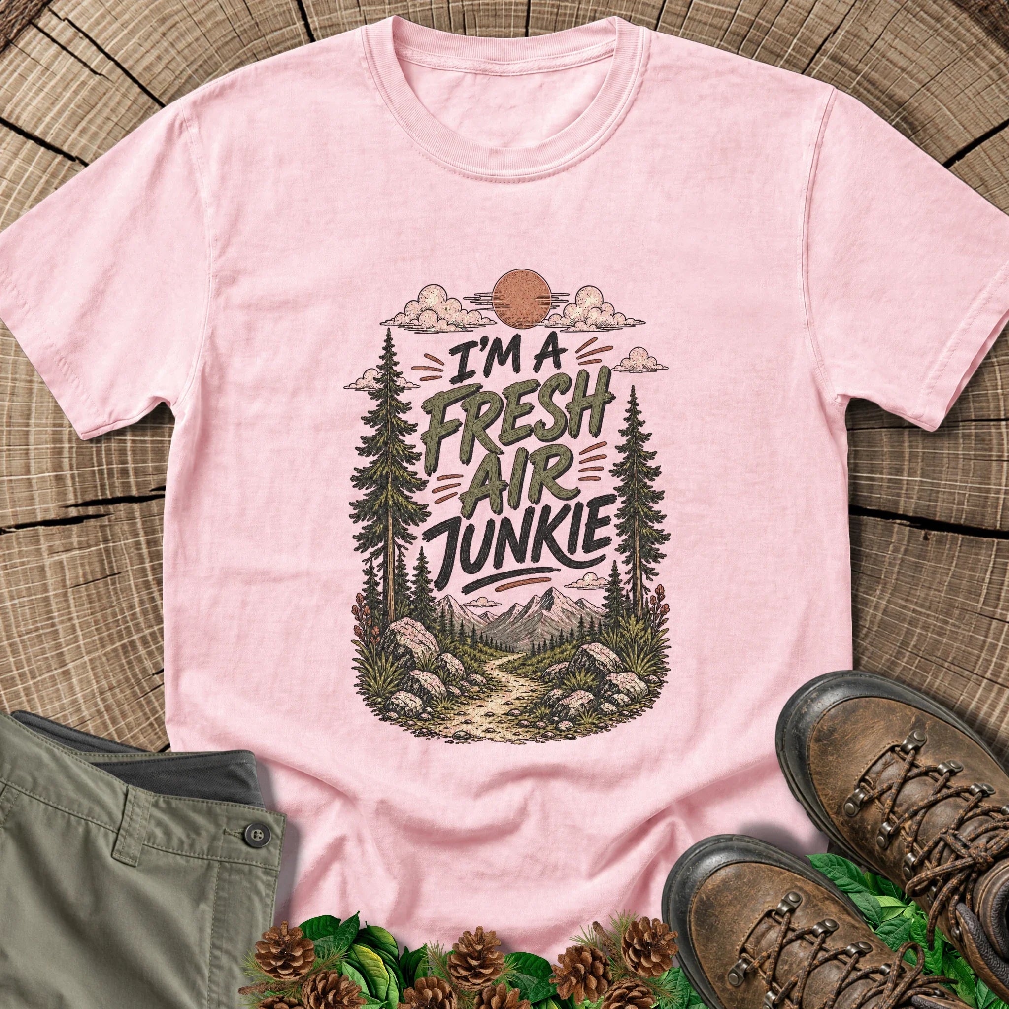 Fresh Air Junkie T-Shirt in Blossom