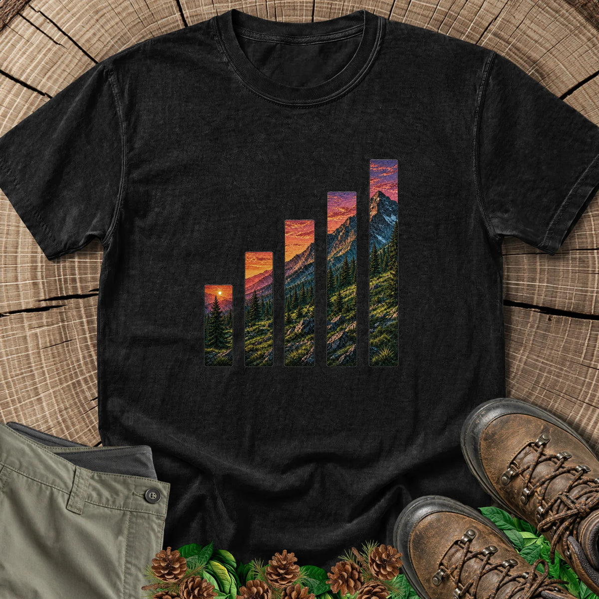 Full Bars T-Shirt in Black