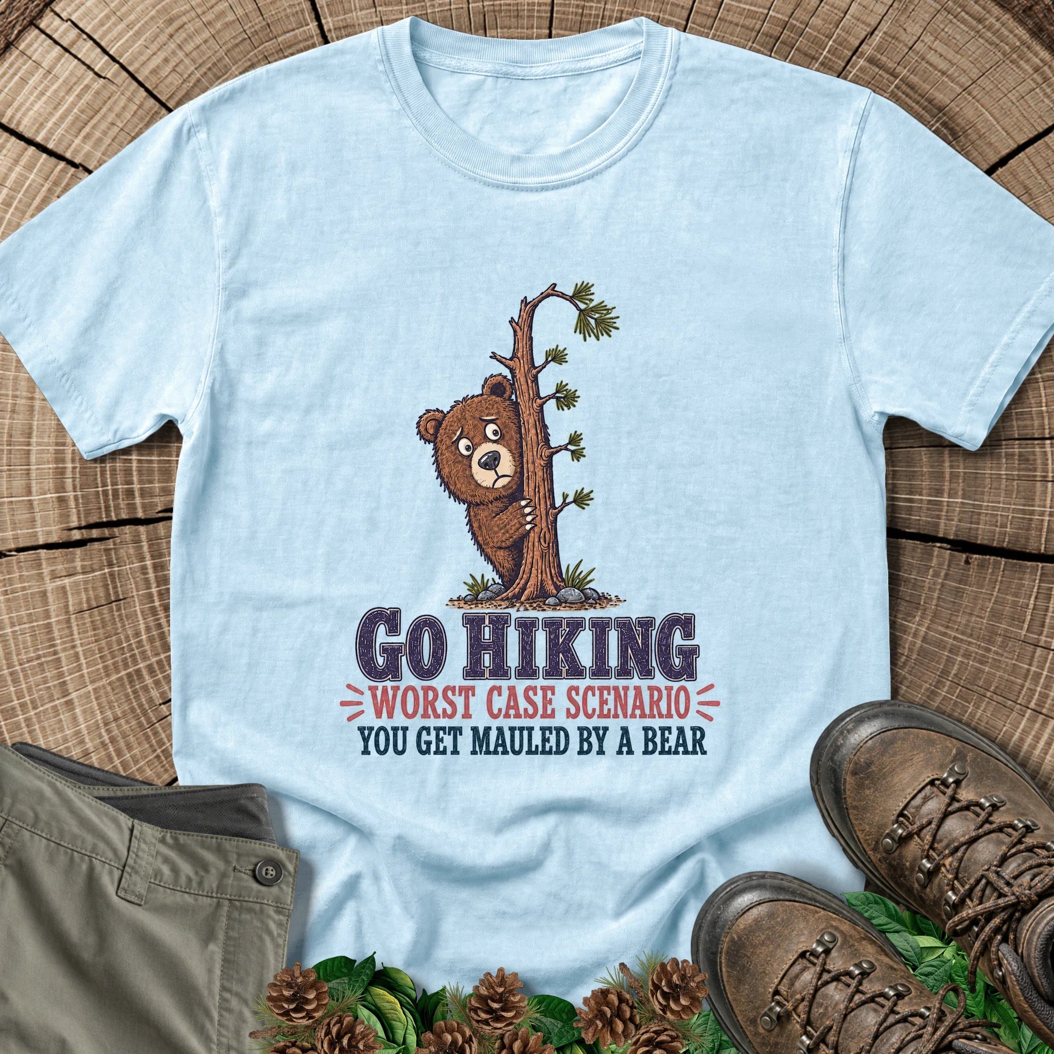 You Might Meet a Bear T-Shirt in Chambray