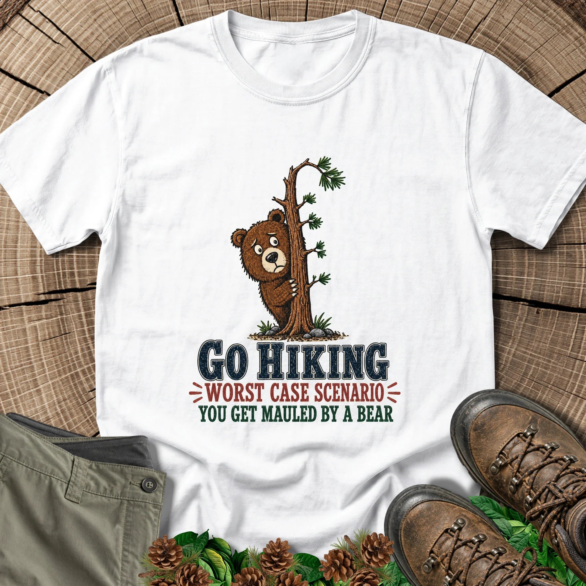 You Might Meet a Bear T-Shirt in White