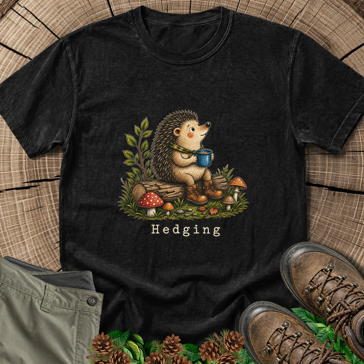 Hedging T-Shirt in Black