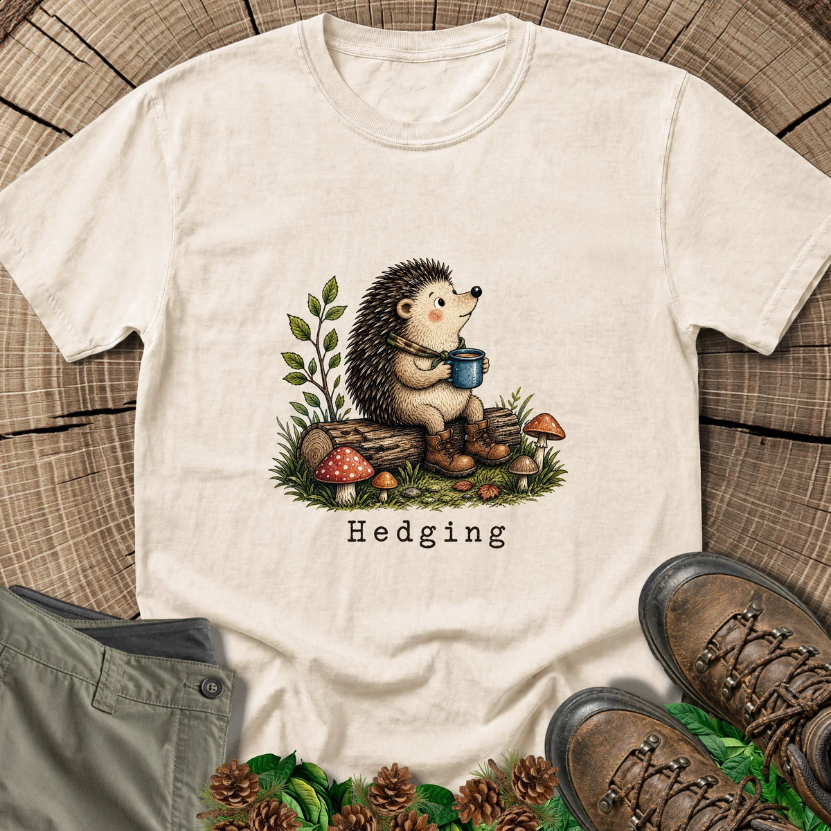 Hedging T-Shirt in Ivory