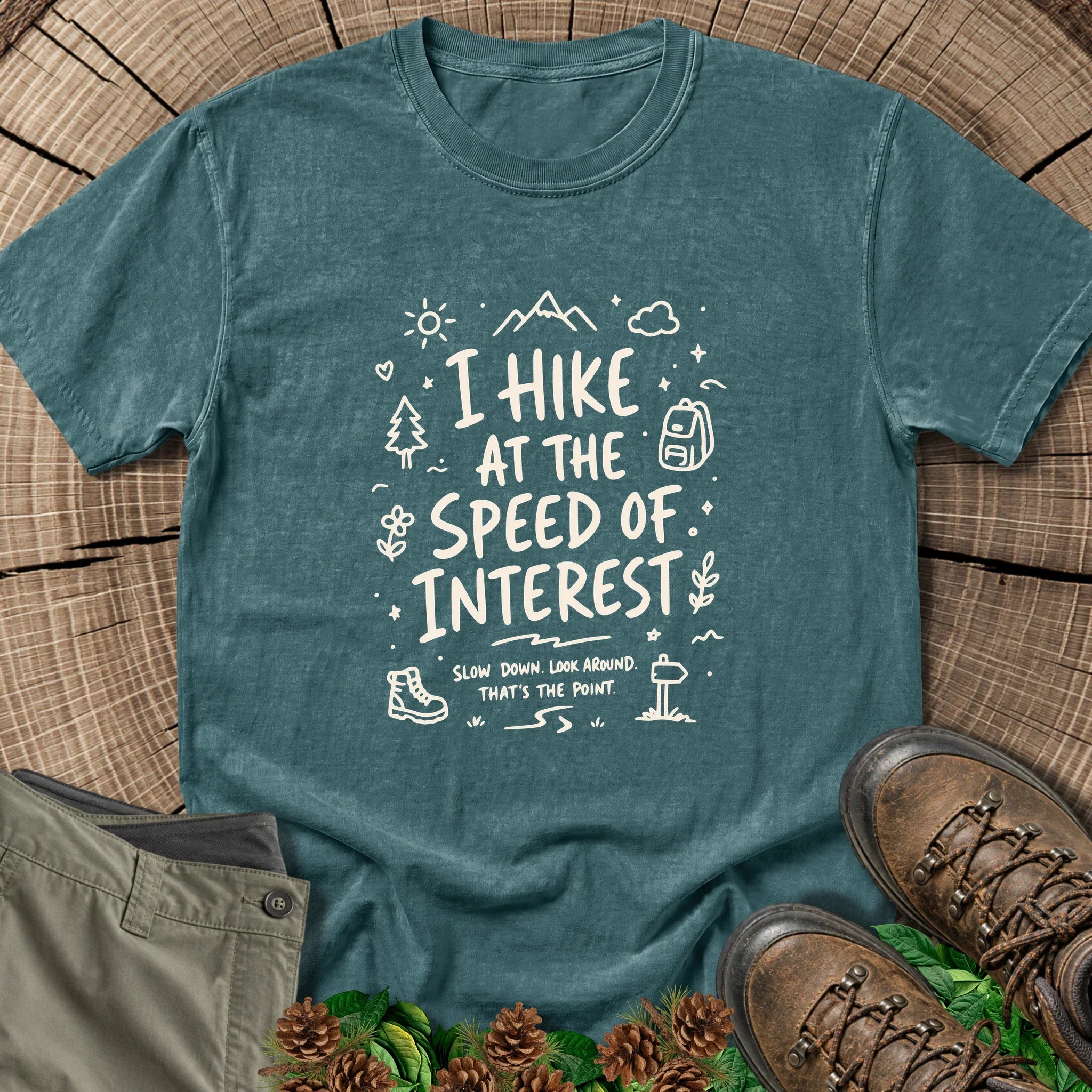 Speed of Interest T-Shirt in Blue Spruce