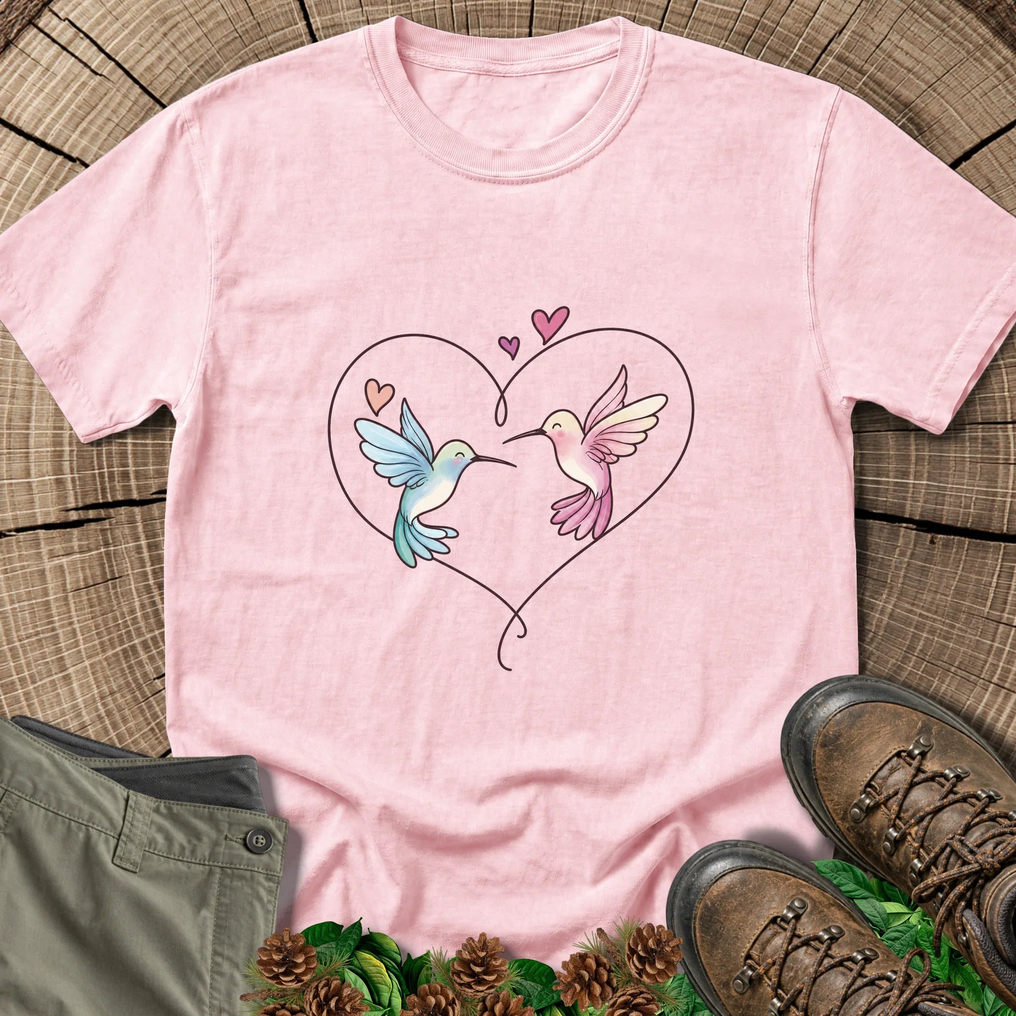 Hummingbird Love T-Shirt in Blossom