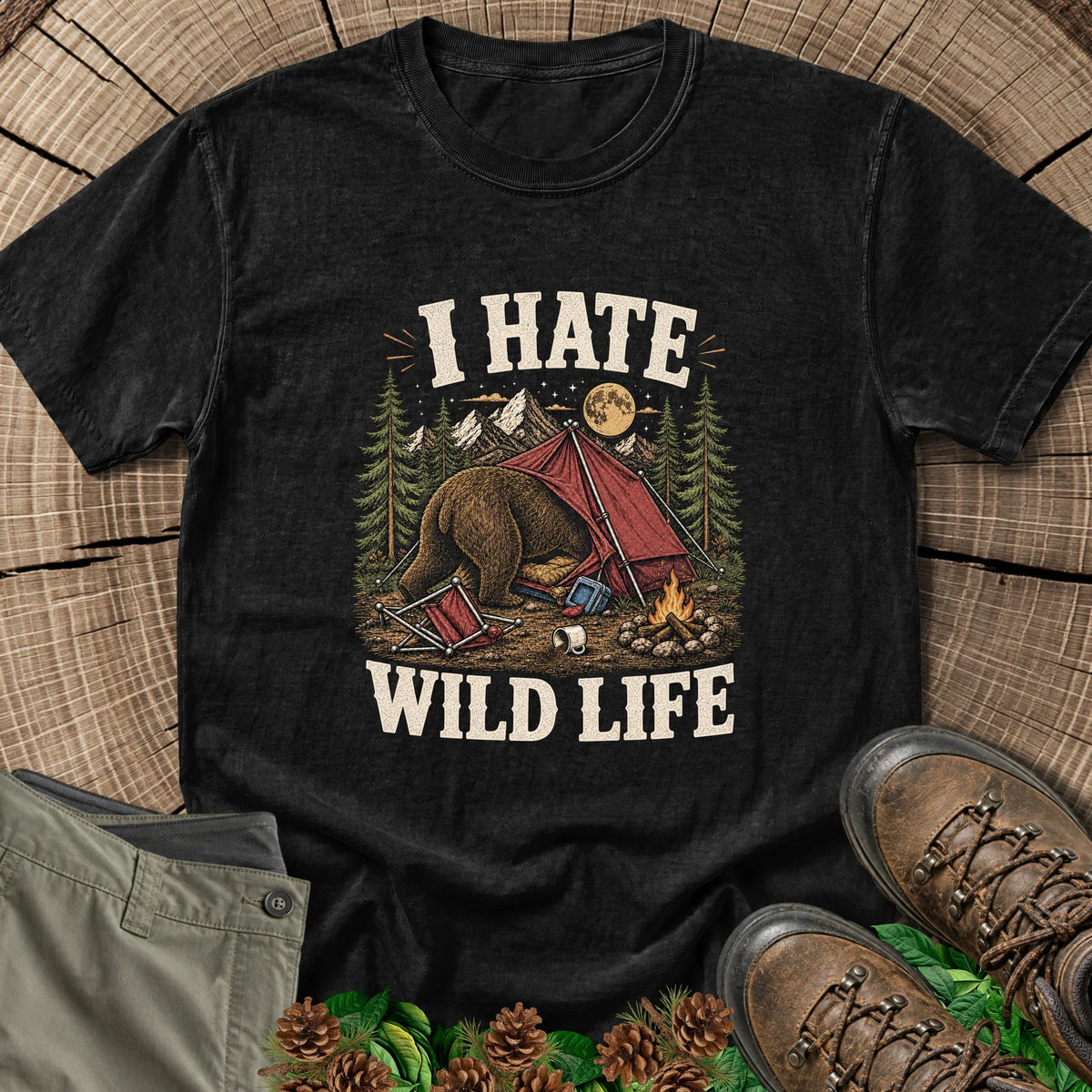 I Hate Wildlife T-Shirt in Black