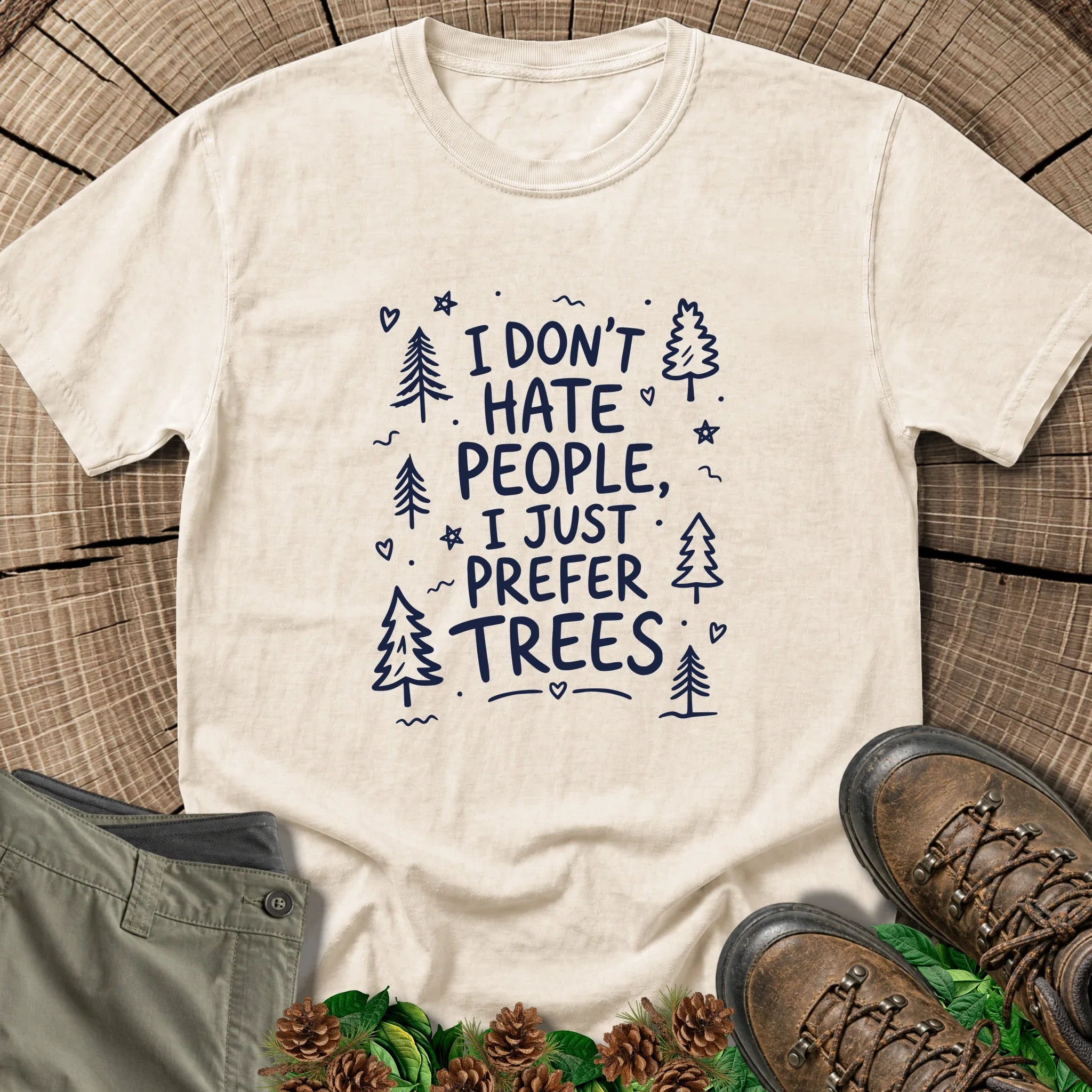 I Just Prefer Trees T-Shirt in Ivory