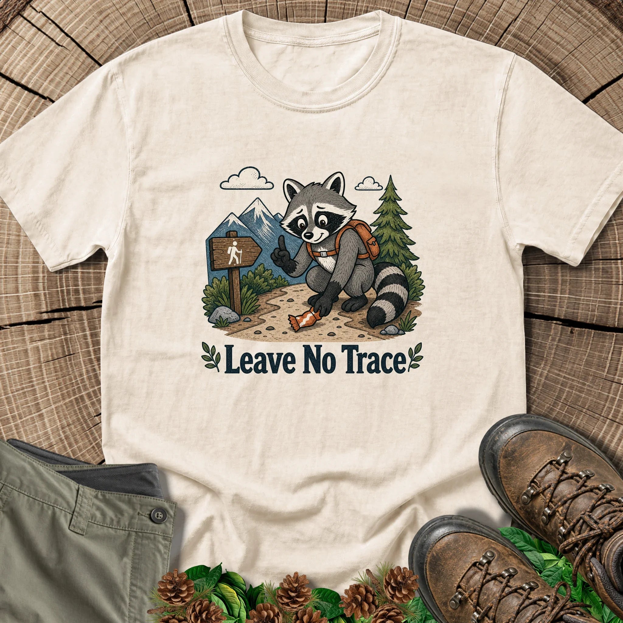 Leave No Trace T-Shirt in Ivory