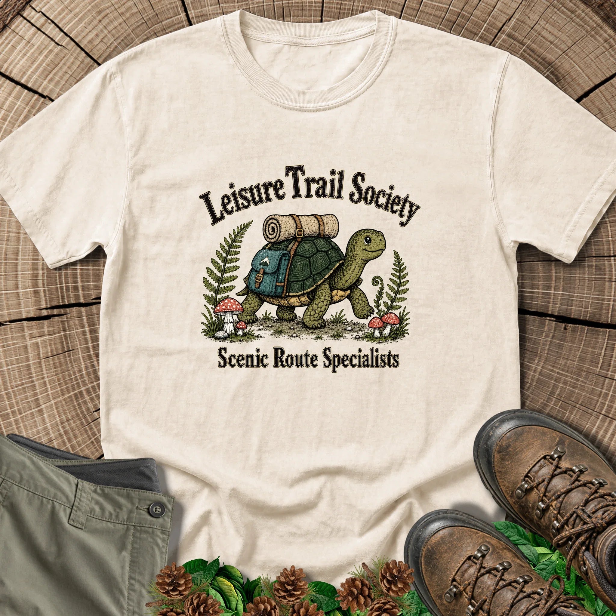 Leisure Trail Society T-Shirt in Ivory
