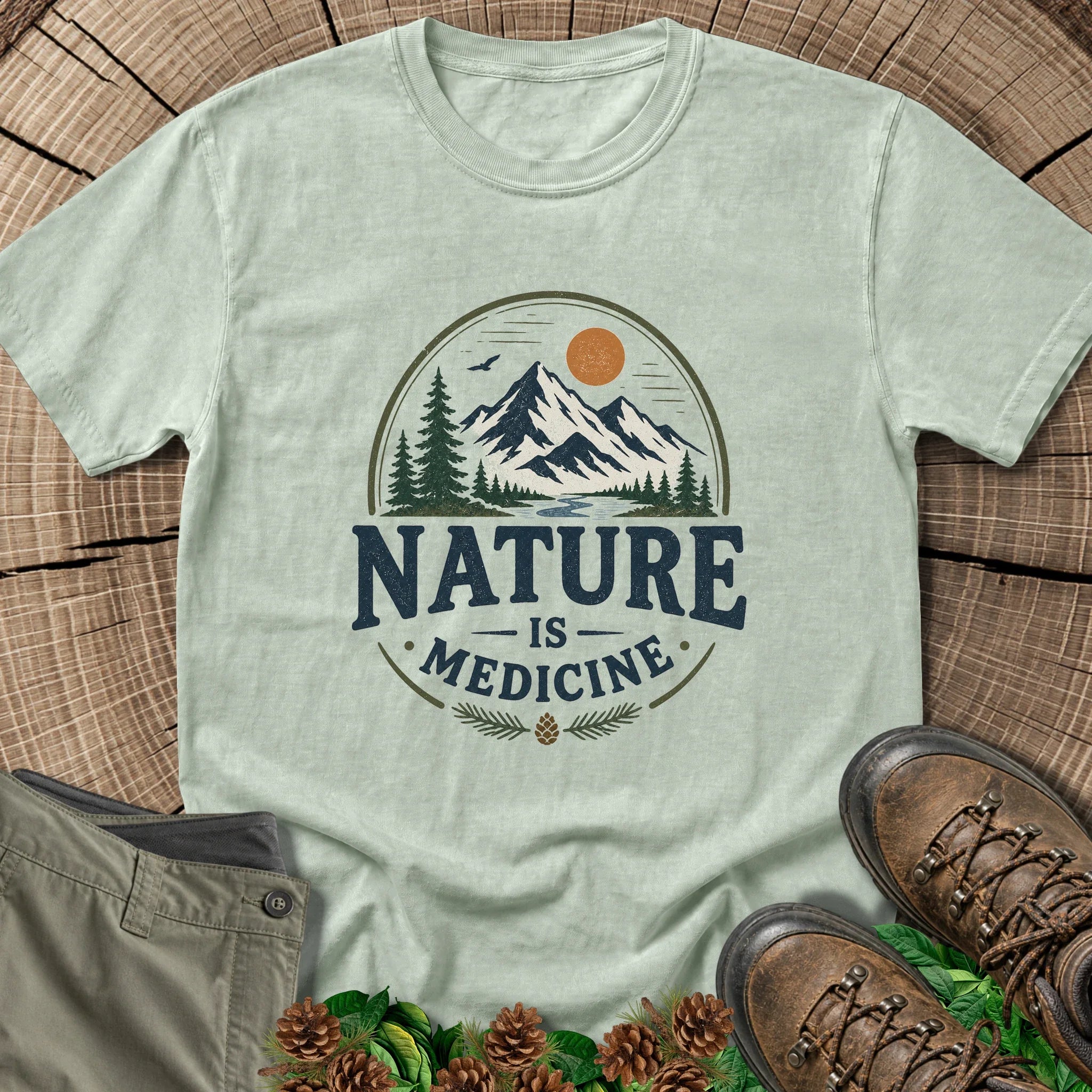 Nature Is Medicine T-Shirt in Bay