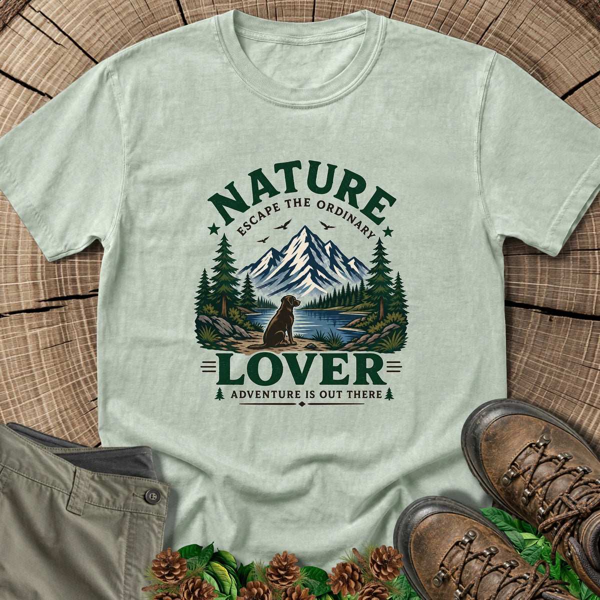 Nature Lover Dog T-Shirt in Bay