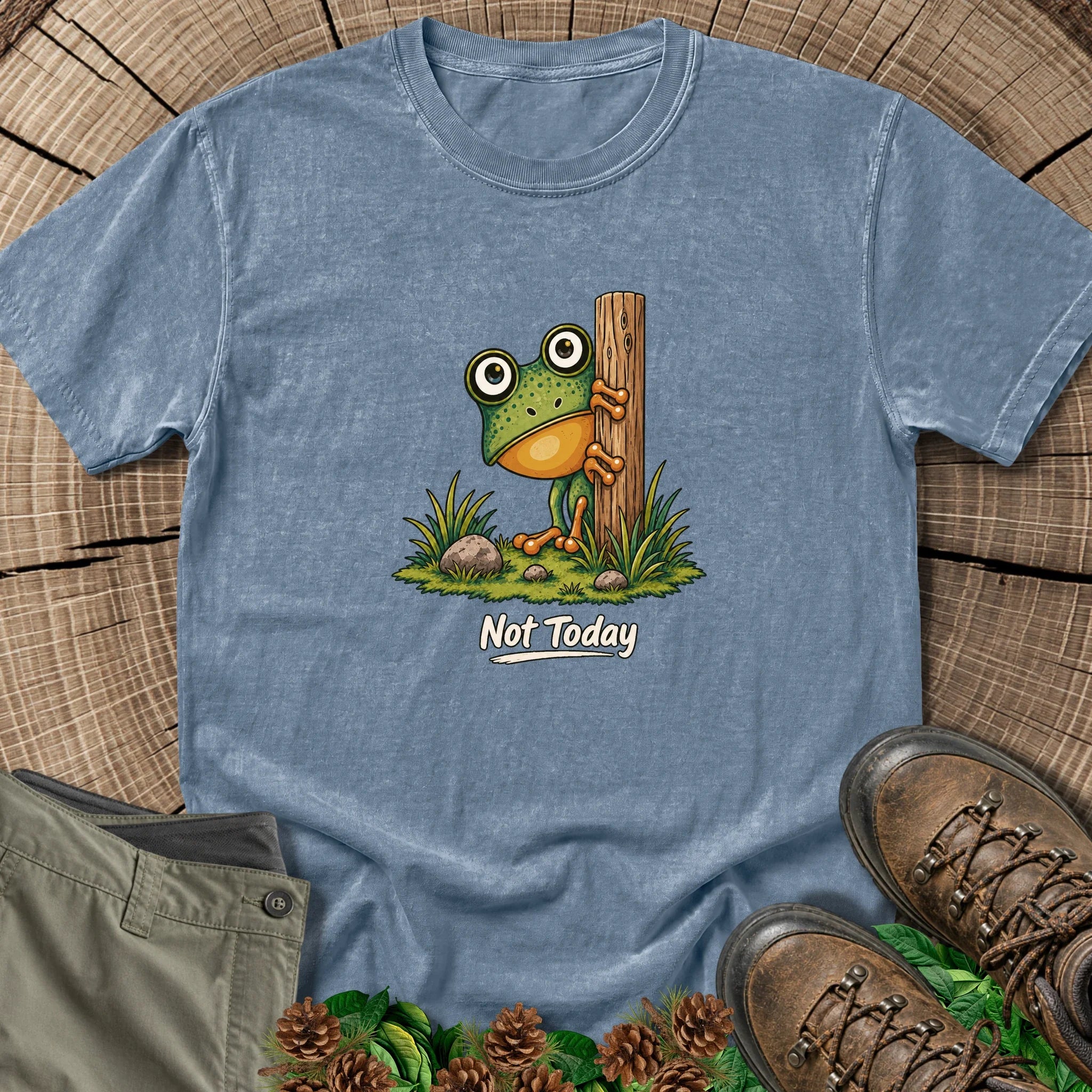 Not Today T-Shirt in Blue Jean
