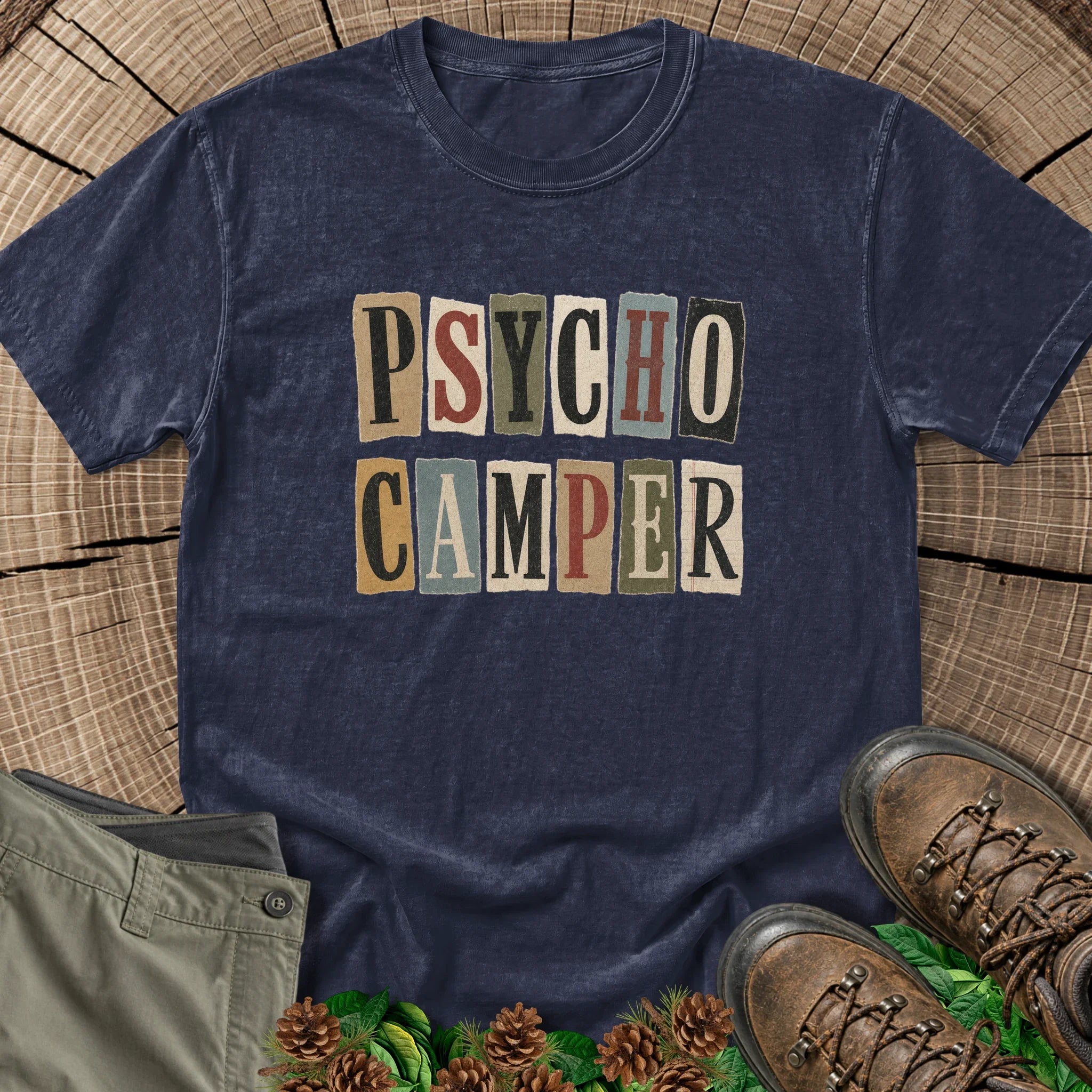 Psycho Camper T-Shirt in Navy