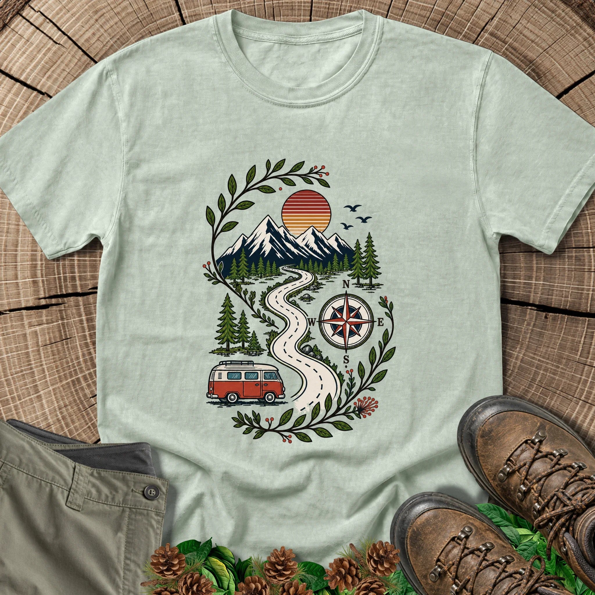 Retro Road Trip T-Shirt in Bay