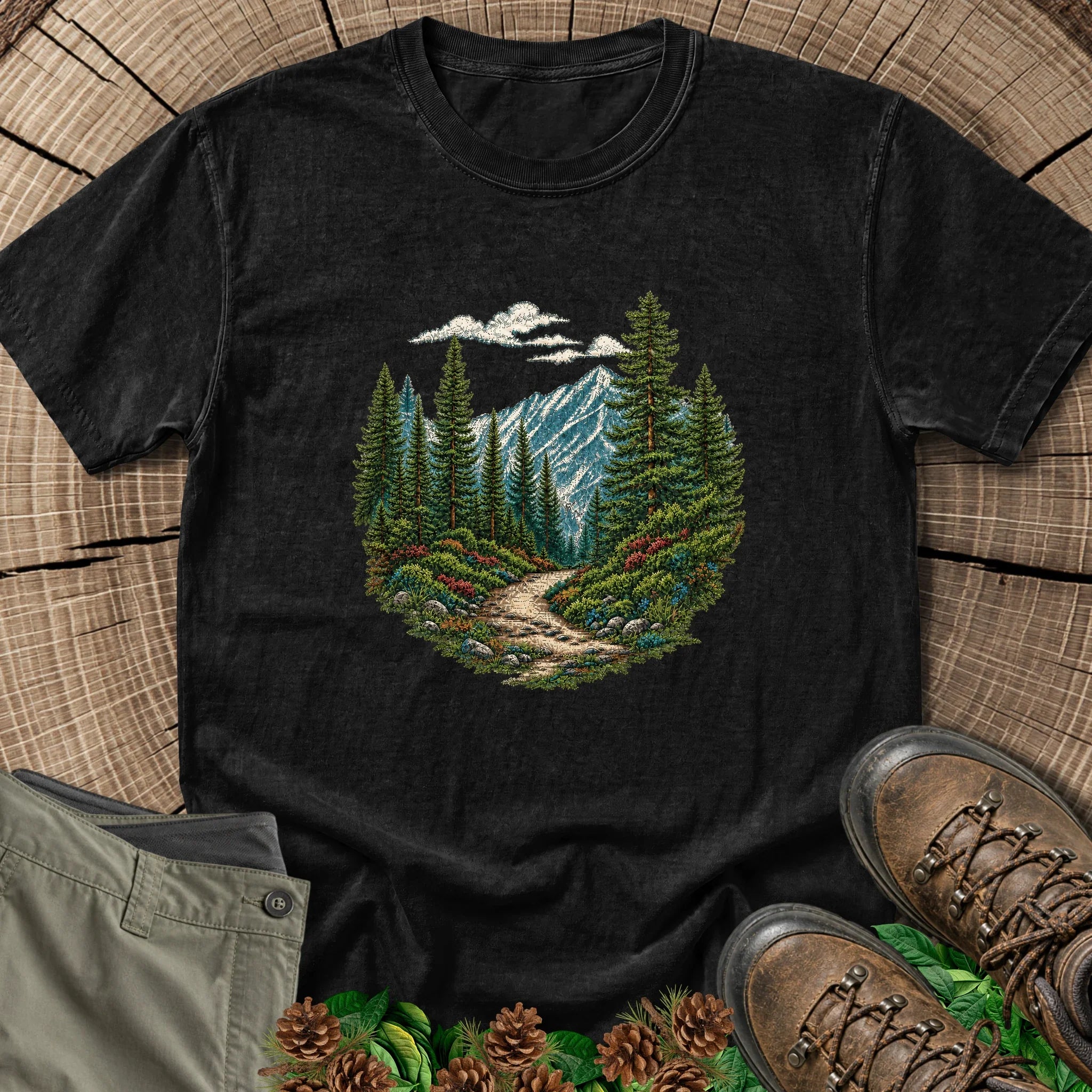 Mountain  Wilderness T-Shirt in Black