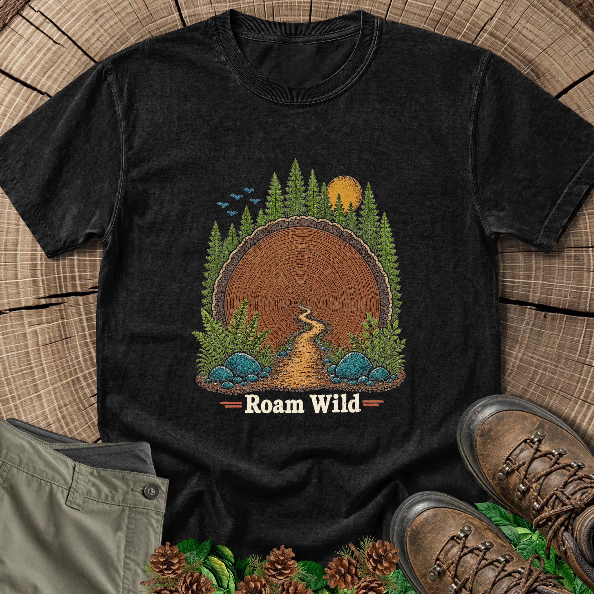 Roam Wild T-Shirt in Black