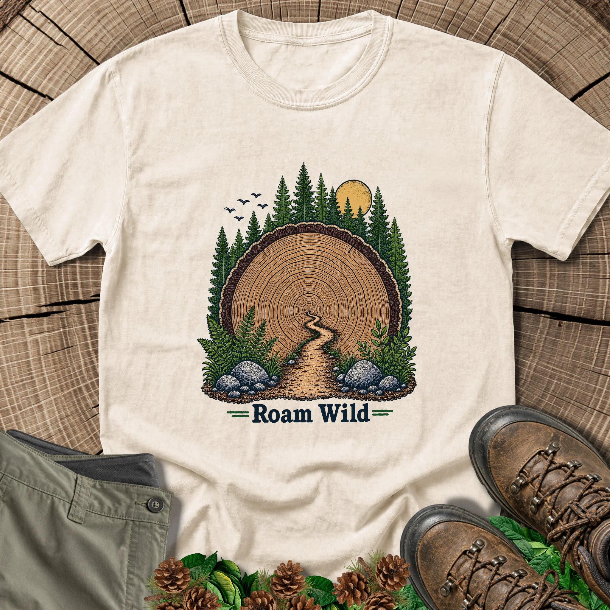 Roam Wild T-Shirt in Ivory