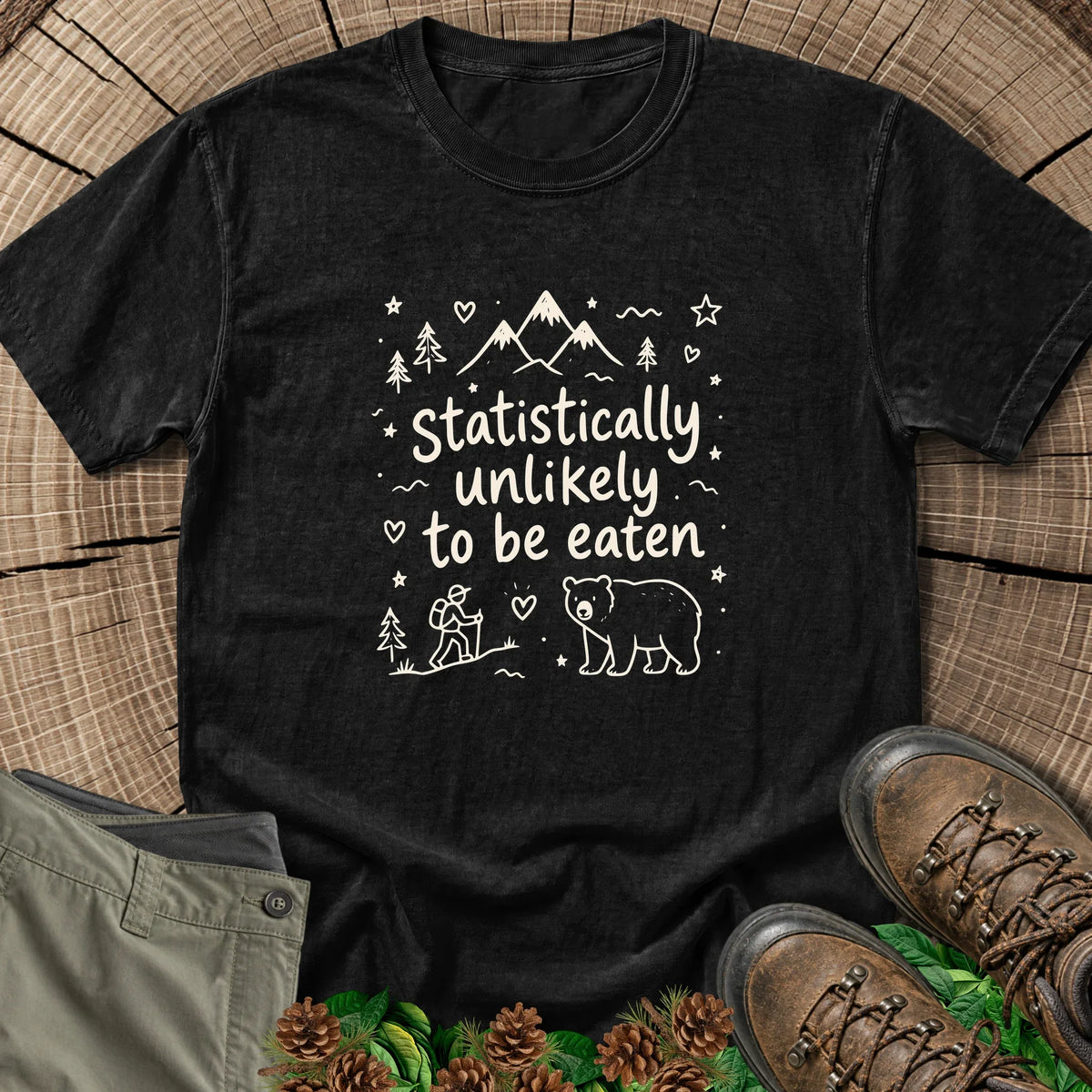 Statistically Unlikely T-Shirt in Black