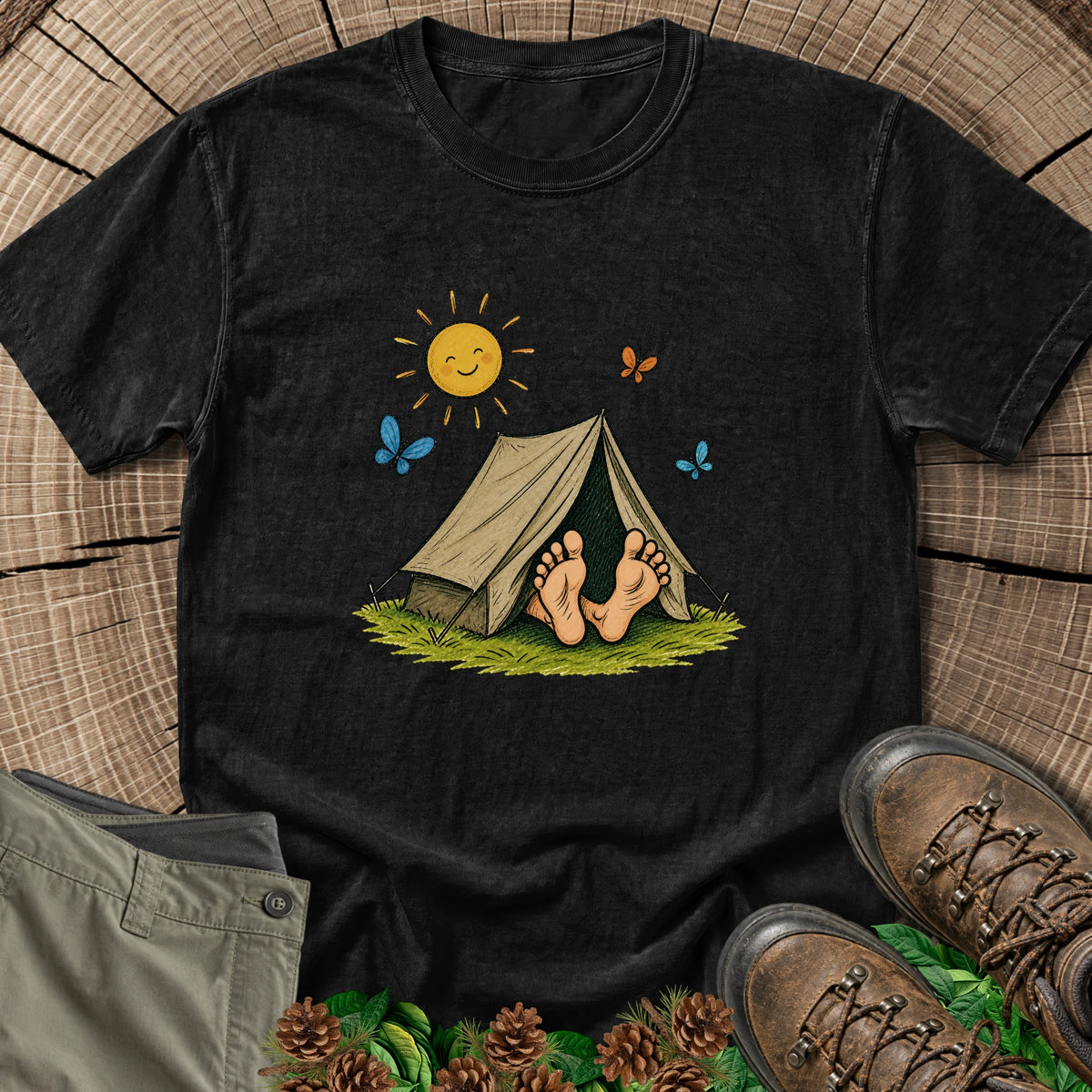 Tent Life T-Shirt in Black