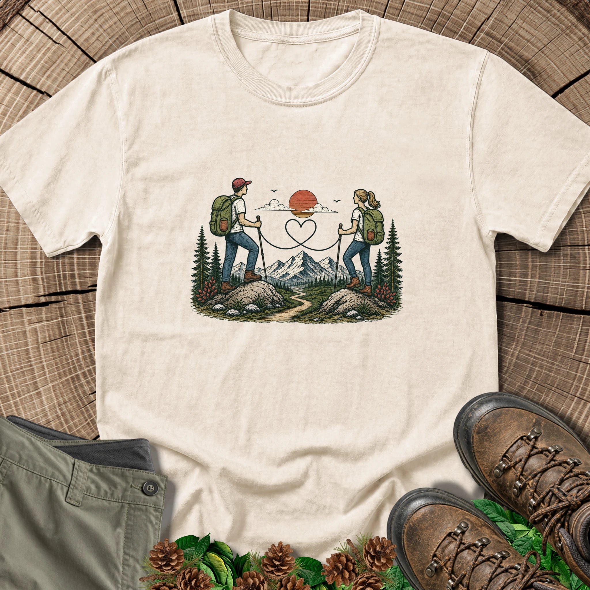 Hearts Meet Trail T-Shirt in Ivory