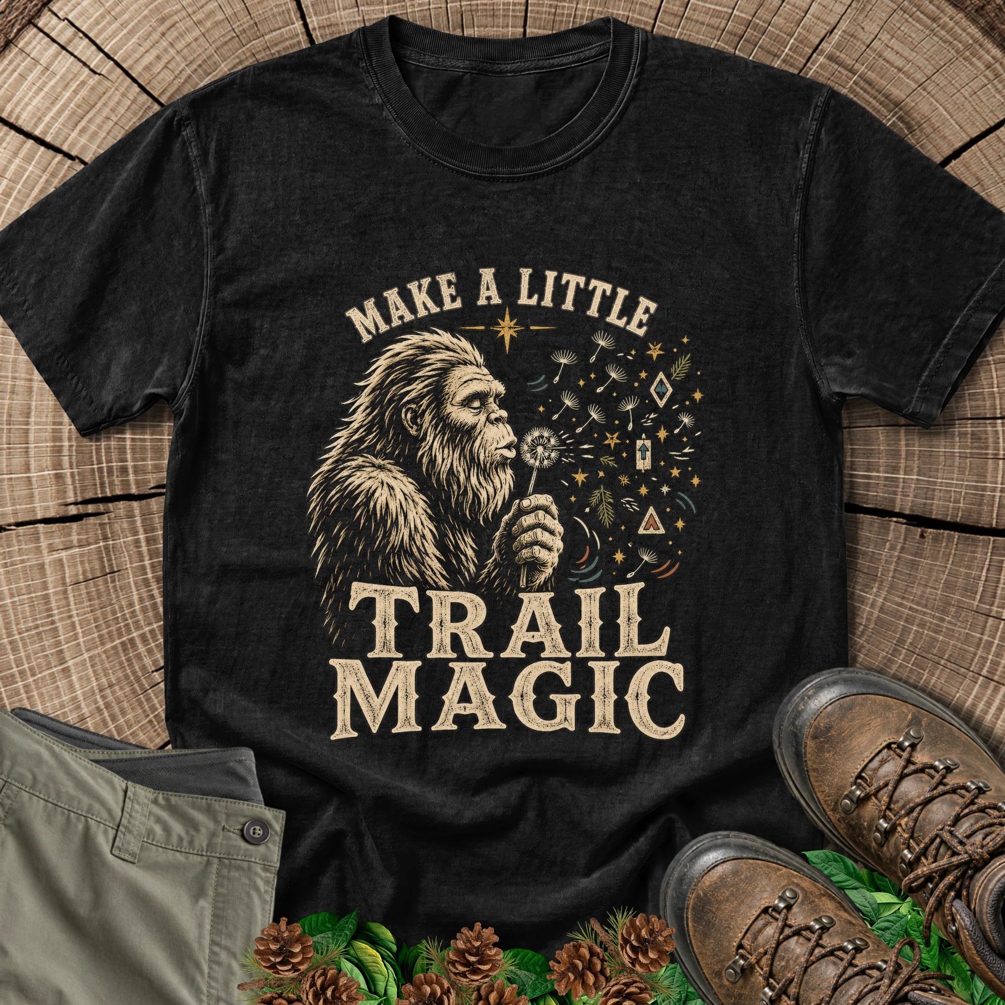 Trail Magic Bigfoot T-Shirt in Black