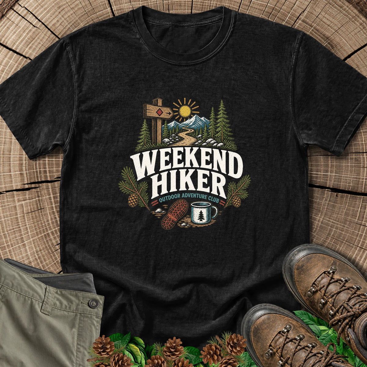 Weekend Hiker T-Shirt in Black