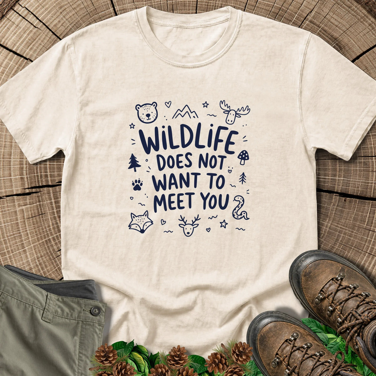 Wildlife Does Not Want to Meet You T-Shirt in Ivory