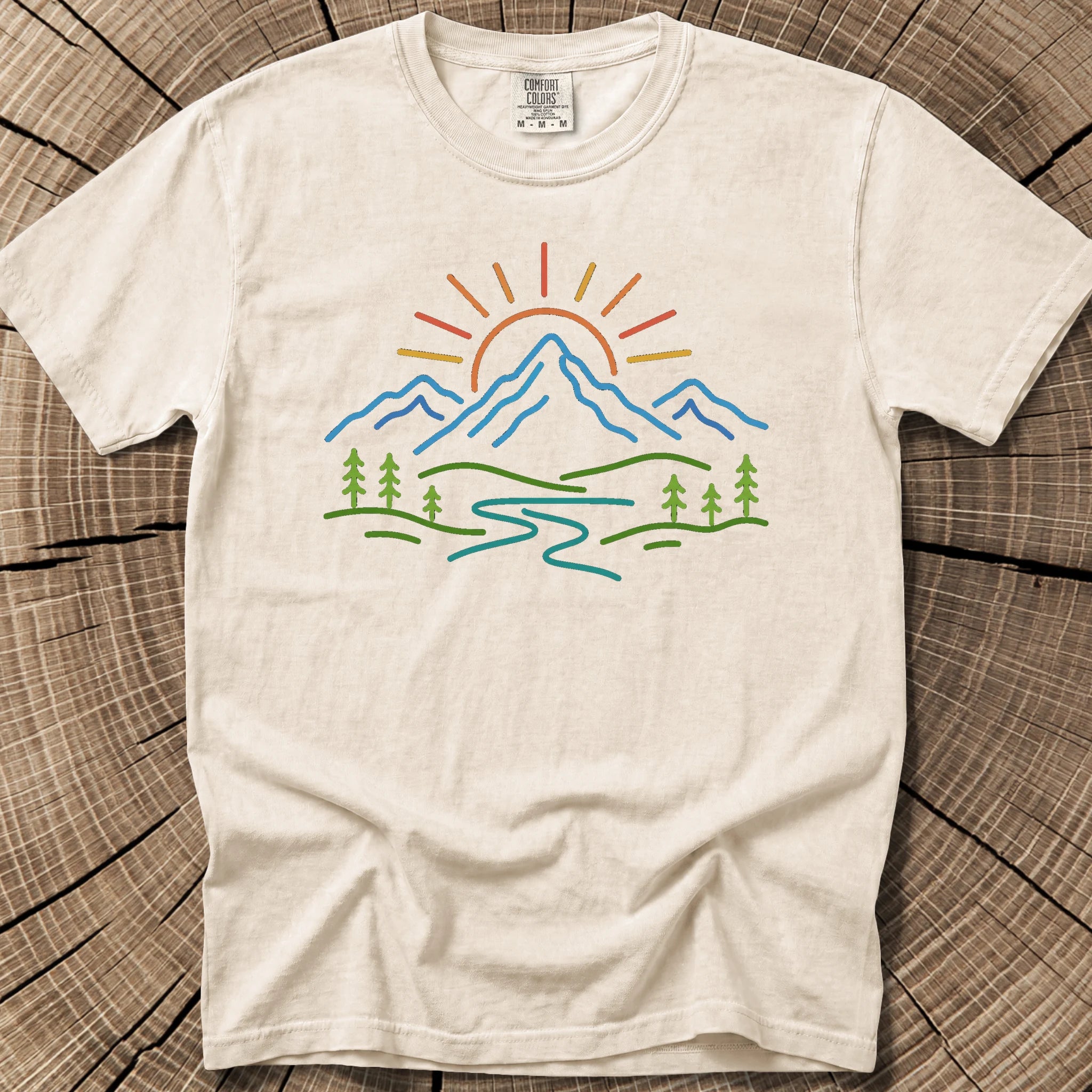 Mountain Doodle T-Shirt in Ivory