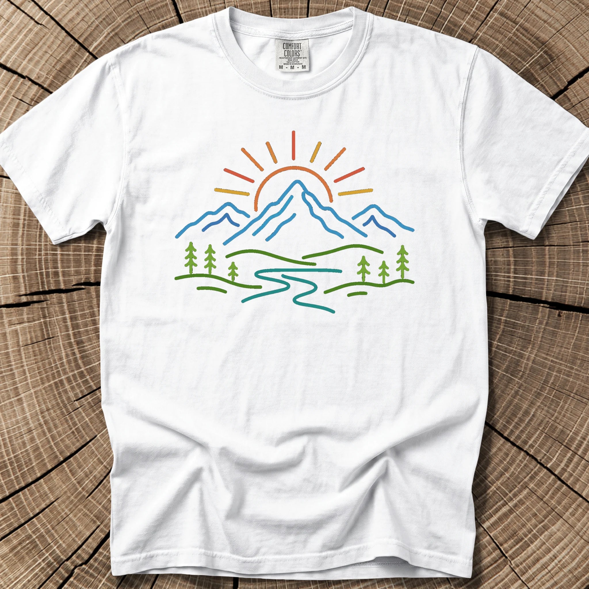 Mountain Doodle T-Shirt in White